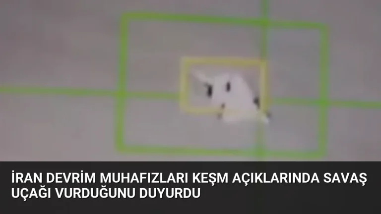 İran Devrim Muhafızları Keşm Açıklarında Savaş Uçağı Vurduğunu Duyurdu