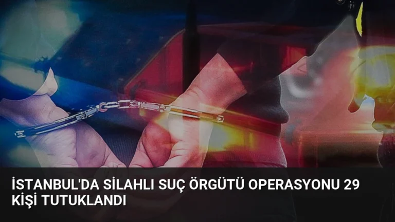 İstanbul’da Silahlı Suç Örgütü Operasyonu 29 Kişi Tutuklandı