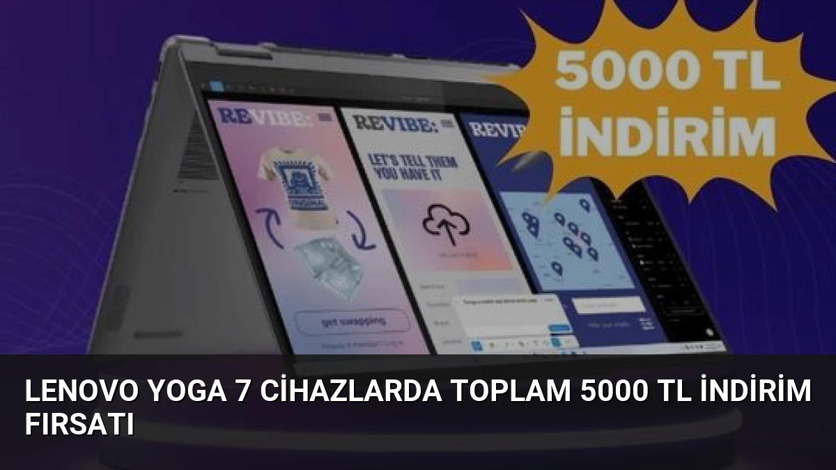 Lenovo Yoga 7 Cihazlarda Toplam 5000 TL İndirim Fırsatı