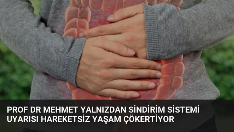 Prof Dr Mehmet Yalnızdan Sindirim Sistemi Uyarısı Hareketsiz Yaşam Çökertiyor