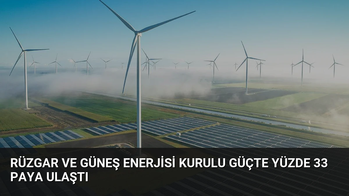 Rüzgar ve Güneş Enerjisi Kurulu Güçte Yüzde 33 Paya Ulaştı