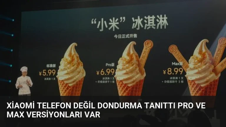 Xiaomi Telefon Değil Dondurma Tanıttı Pro ve Max Versiyonları Var