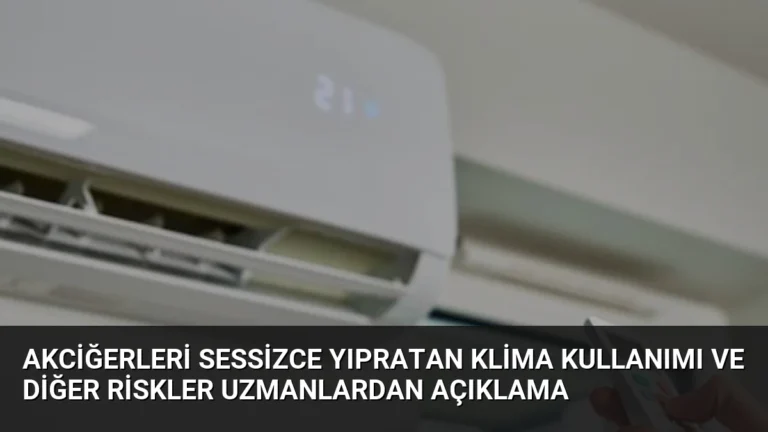 Akciğerleri Sessizce Yıpratan Klima Kullanımı ve Diğer Riskler Uzmanlardan Açıklama