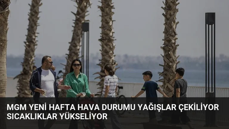 MGM Yeni Hafta Hava Durumu Yağışlar Çekiliyor Sıcaklıklar Yükseliyor