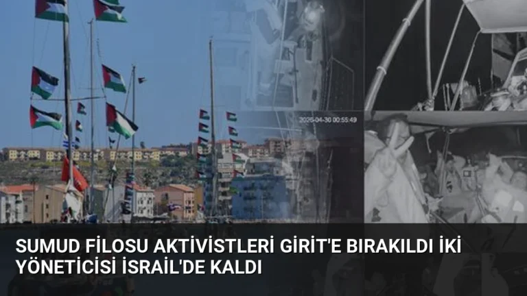Sumud Filosu Aktivistleri Girit’e Bırakıldı İki Yöneticisi İsrail’de Kaldı