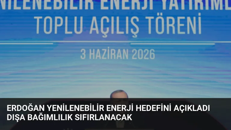 Erdoğan Yenilenebilir Enerji Hedefini Açıkladı Dışa Bağımlılık Sıfırlanacak