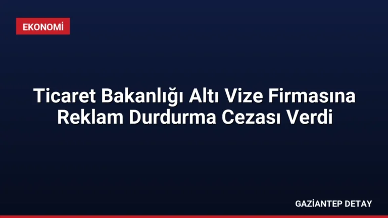 Ticaret Bakanlığı Altı Vize Firmasına Reklam Durdurma Cezası Verdi