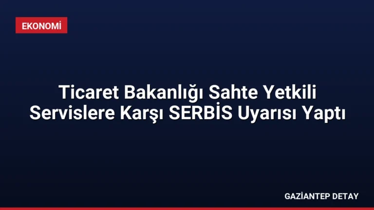 Ticaret Bakanlığı Sahte Yetkili Servislere Karşı SERBİS Uyarısı Yaptı