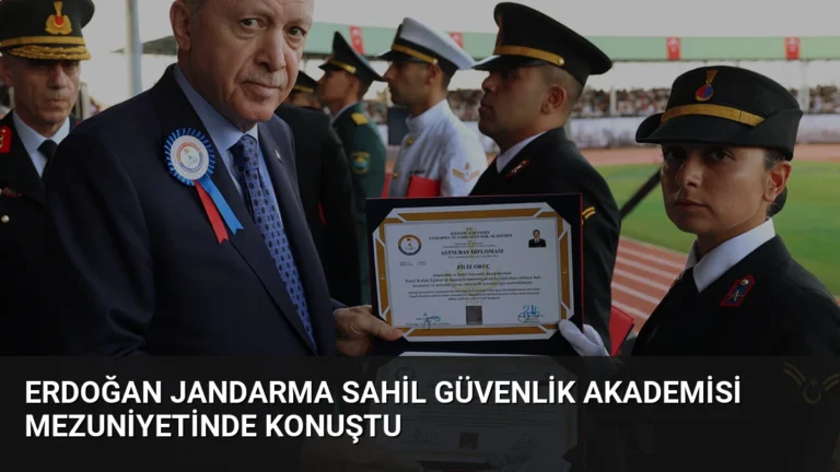 Erdoğan Jandarma Sahil Güvenlik Akademisi Mezuniyetinde Konuştu