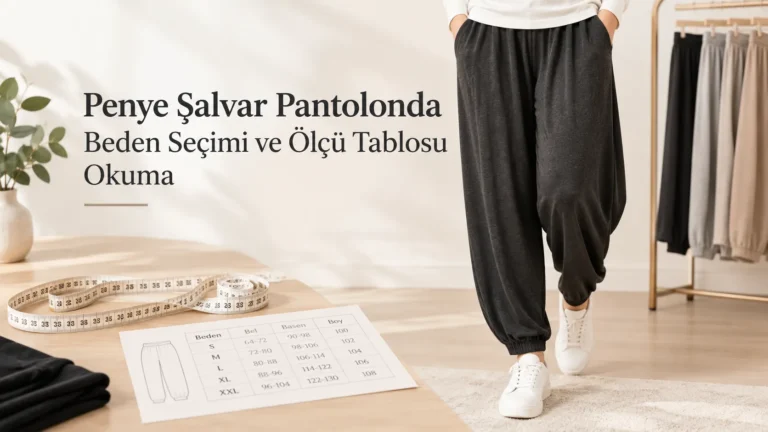 Penye Şalvar Pantolonda Beden Seçimi ve Ölçü Tablosu Okuma