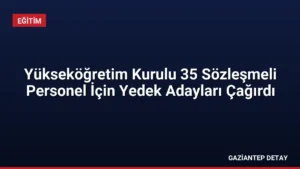 Yükseköğretim Kurulu 35 Sözleşmeli Personel İçin Yedek Adayları Çağırdı