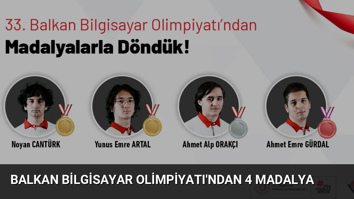 Balkan Bilgisayar Olimpiyatı’ndan 4 Madalya