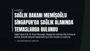 Sağlık Bakanı Memişoğlu Singapur’da Sağlık Alanında Temaslarda Bulundu