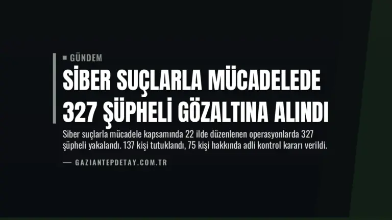 Siber Suçlarla Mücadelede 327 Şüpheli Gözaltına Alındı