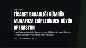 Ticaret Bakanlığı Gümrük Muhafaza Ekiplerinden Büyük Operasyon