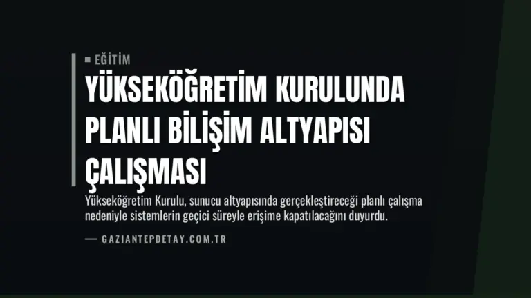 Yükseköğretim Kurulunda Planlı Bilişim Altyapısı Çalışması